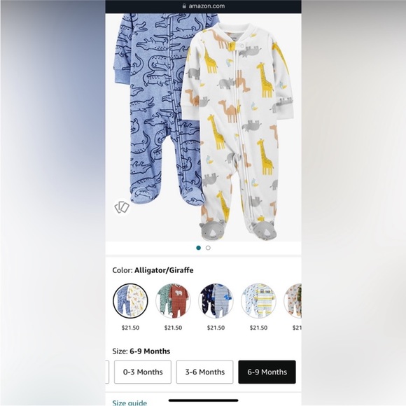 BUNDLE 6!!! Carter’s Simple Joys Fleece Footed Sleep and Play (6 outfits!!) - Picture 5 of 5